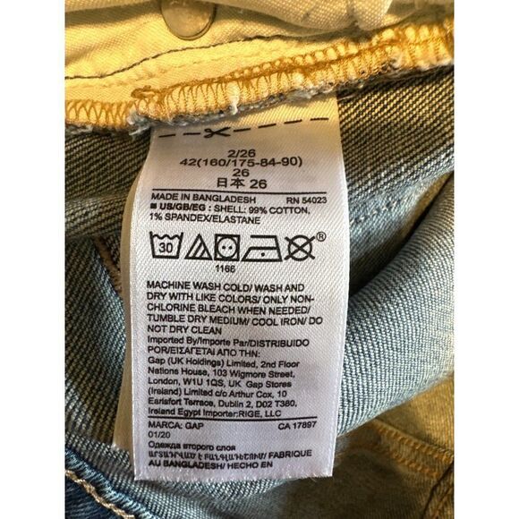 Gap 9" High Rise Denim Bermuda Shorts with Washwell Size 2/26 - Picture 8 of 10